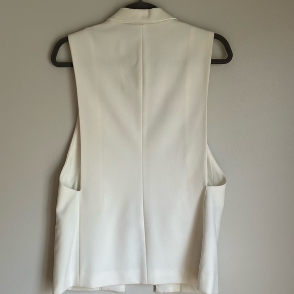 Mossimo Women’s Double Breasted Long Vest Black & Cream Size XS Oversized - Picture 5 of 10